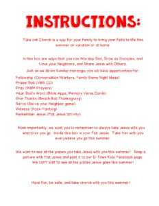 Instructions for Take Out Church